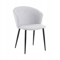 Krzesło tapicerowane w jodełkę styl loft LUJO szare 56,5x59x81 cm HOMLA