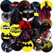 NAKLEJKI NA ZESZYT NALEPKA Z POSTACIAMI KÓŁKO BATMAN JOKER WZORY 23EL