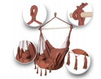 Fotel brazylijski wiszący RODOS 2 100x130 cm karmel hamak