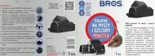 BROS Pułapka, łapka na myszy i szczury MONSTER 1 szt. na Arena.pl