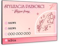 TABLICZKA REKLAMOWA szyld z dibondu nadruk 40x30 cm stylizacja paznokci