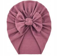 WIOSNA CZAPKA TURBAN z kokardą r.38-42 cm 3-6 m-cy + GRATIS