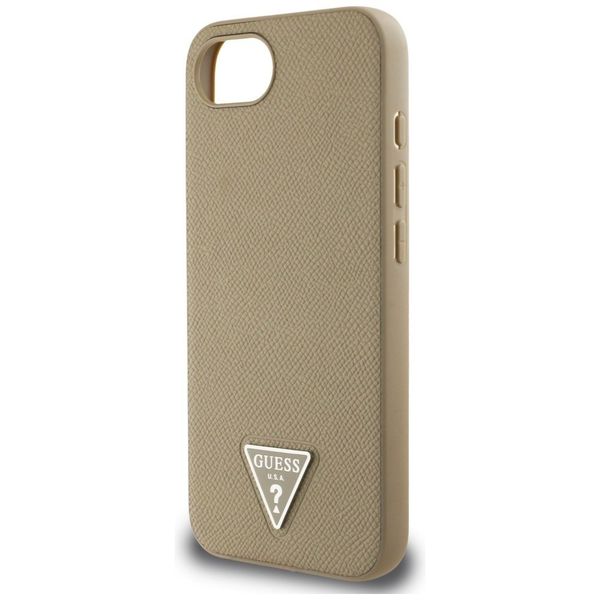 Etui Guess Grained Triangle MagSafe do iPhone 16e brązowy zdjęcie 6