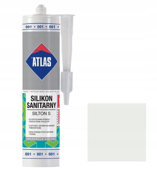 Silikon 280 ml ATLAS kolor 001 biały zdjęcie 1