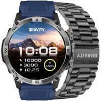 smartwatch gravity czarny pasek + bransoleta gt46-2