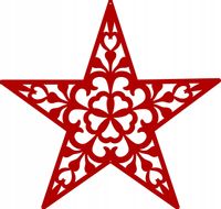 G2 Zawieszka ozdoba ażurowa gwiazda święta Bożena