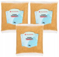 ZESTAW CUKIER TRZCINOWY 3x1kg BRĄZOWY NATURALNY JAKOŚĆ PREMIUM