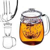 DZBANEK SZKLANY DO HERBATY 600ml WKŁAD Z ZAPARZACZEM ZAPARZACZ ZIÓŁ