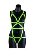 full body harness   gitd   neon green/black   s/m