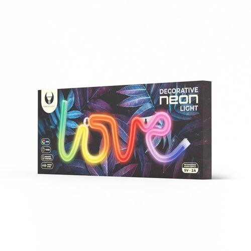 Neon LED RGB LOVE FLRN01 + pilot Forever Light na Arena.pl