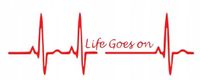 Naklejka Samochodowa cytat życia Life Goes On - Życie toczy się dalej motto