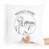 Poduszka Prezent Dla Piekarza Najlepszy Piekarz Z Nadrukiem Ze Zdjęciem