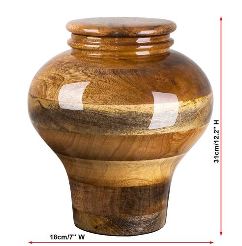 Urna na prochy ludzkie z naturalnego drewna mango na Arena.pl