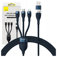 kabel usb 3w1 baseus flash series 2, usb-c + micro usb + lightning