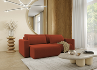 Czerwony Narożnik z Funkcją Spania 240x149 cm CIRI MINI IT - Różne Kolory