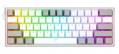KLAWIATURA MECHANICZNA REDRAGON K617 RGB FIZZ RED BOX SWITCH BIAŁO SZARA na Arena.pl