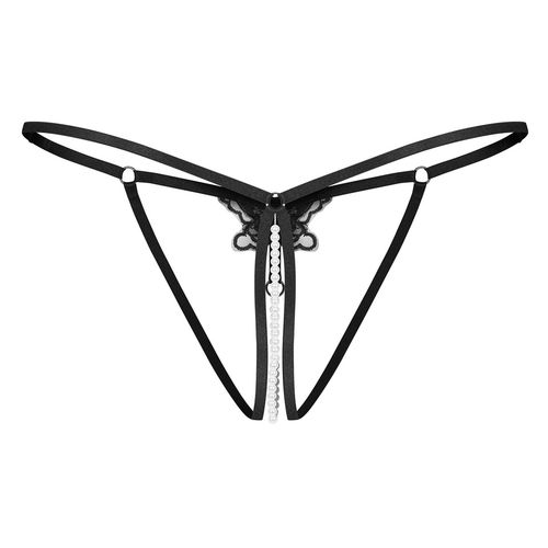 Otwarte stringi z perełkami Obsessive Selisme Crotchless Thong S/M na Arena.pl