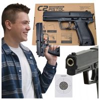 PISTOLET NA KULKI METAL REPLIKA BRONI ASG H&K USP