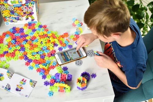 KLOCKI KONSTRUKCYJNE WAFLE MELI Basic Constructor 200 El MINI WAFFLE PUZZLE na Arena.pl