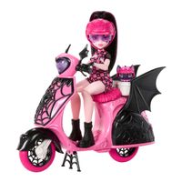 MONSTER HIGH ZESTAW WAMPIRYSTYCZNY SKUTER I LALKA DRACULAURA + AKCESORIA