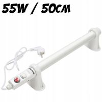 GRZEJNIK RUROWY Z TERMOSTATEM 55W, IP44, dł.50cm, łazienkowy, VF KRAKOW