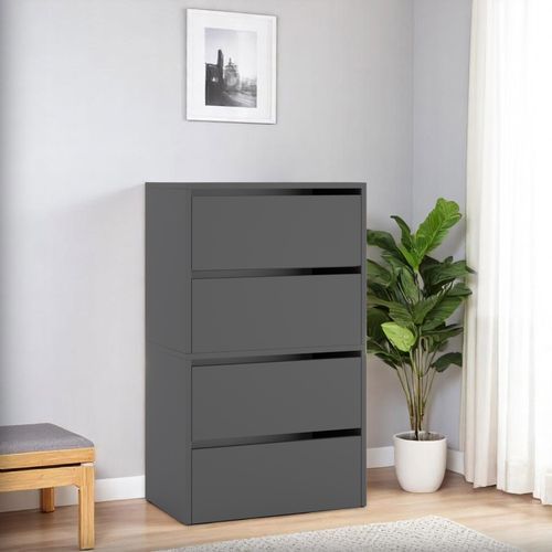 Szafka Na Buty Półka Stojak Regał Loft Na Obuwie Do Przedpokoju 60cm Szary na Arena.pl