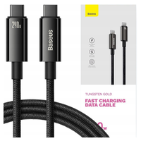 Kabel USB-C do USB-C Baseus Tungsten Gold 240W 1m (czarny)