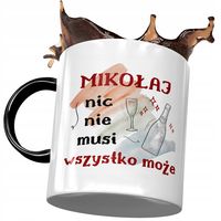Kubek Czarny Dla Mikołaja Kolegi Na Prezent Z Nadrukiem Ze Zdjęciem