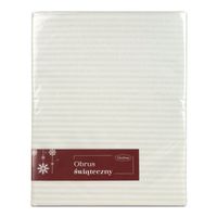 Obrus świąteczny w paski FLASH 135X180 szampański