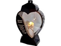 DZIADEK DZIADKOWI ZNICZ SERCE D CZARNY RÓŻA SENTENCJA ZŁOTO+ŚWIECA LED B