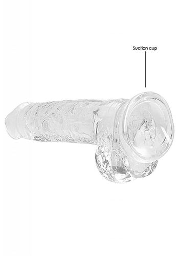 8 / 20 cm realistic dildo with balls   transparent na Arena.pl