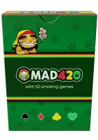mad420 playing cards 24 szt. - imprezowa gra karciana z motywem roślinnym