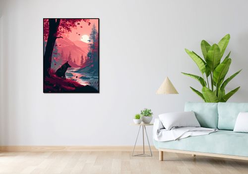 Plakat 75x100cm Wilk Przy Brzegu Lasu na Arena.pl