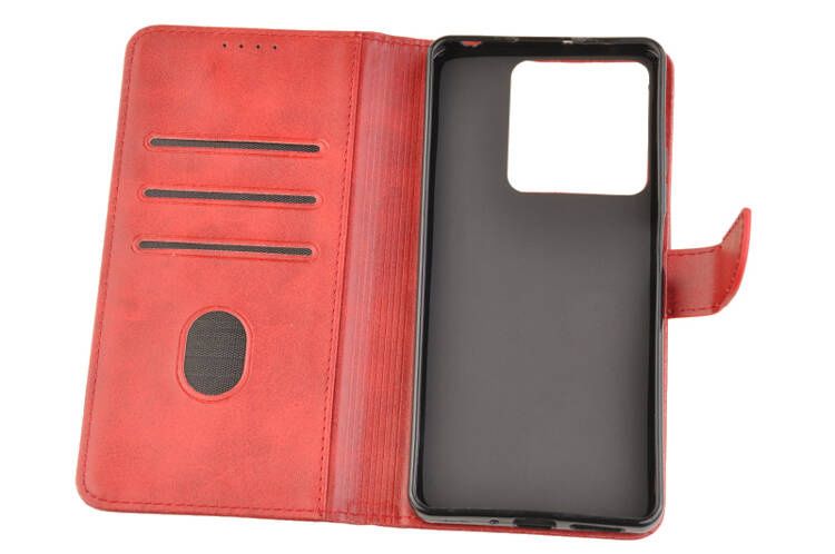 Etui portfel Wallet do Xiaomi Redmi Note 13 5G czerwony zdjęcie 4