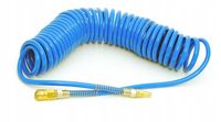 przewód spiralny pu 8x5.5 15m zakuty kompletny niebieski blue