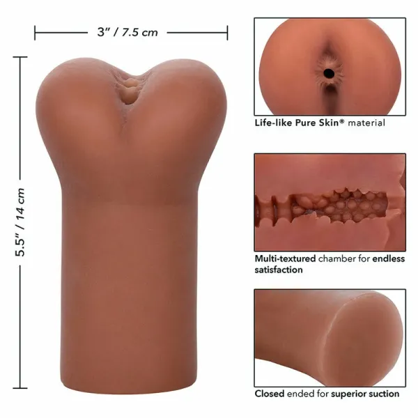 calexotics boundless anatomiczny model intymny, brązowy, 14 cm zdjęcie 5