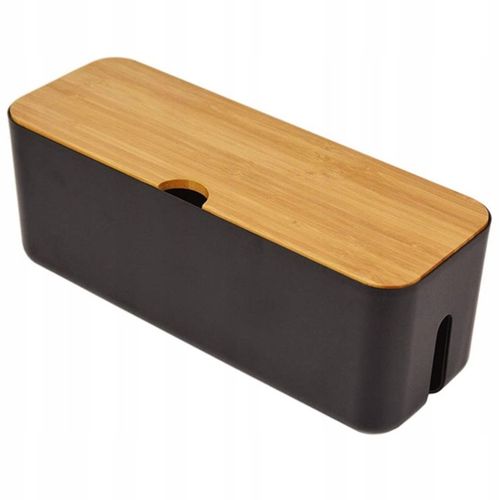 POJEMNIK ORGANIZER NA KABLE LISTWY BOX DREWNO M na Arena.pl