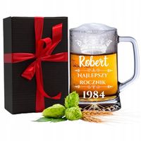 KUFEL DO PIWA Z GRAWEREM 660 ml URODZINY PREZENT DZIEŃ OJCA KAWALERSKI