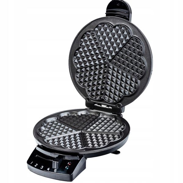 Gofrownica Ravanson GR-7010 1200 W czarne serce pyszne gofry zdjęcie 4