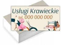 Wizytówki firmowe reklamowe 200szt różne wzory USŁUGI KRAWIECKIE