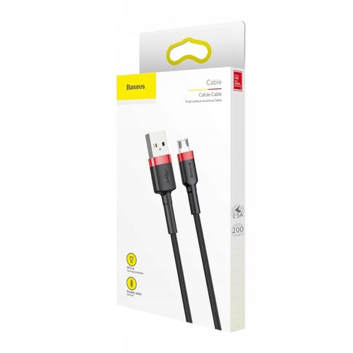 Kabel USB do Micro USB Baseus Cafule 1.5A 2m (czerwono-czarny) na Arena.pl