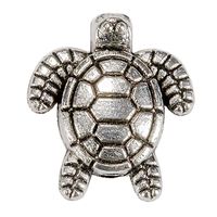 Metalowe koraliki ŻÓŁW 12x13mm platyna 1szt.