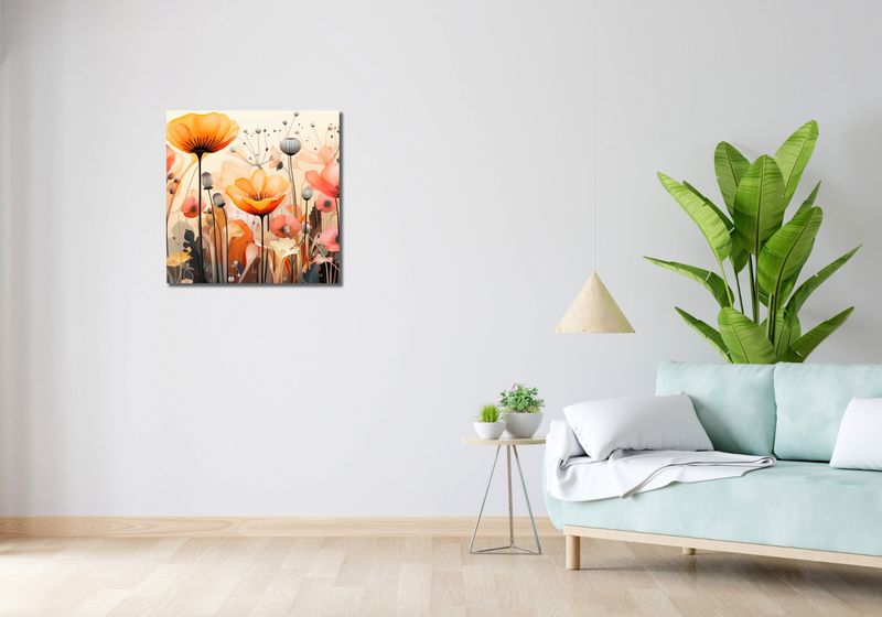 Obraz 60x60cm Taneczne Maki zdjęcie 2