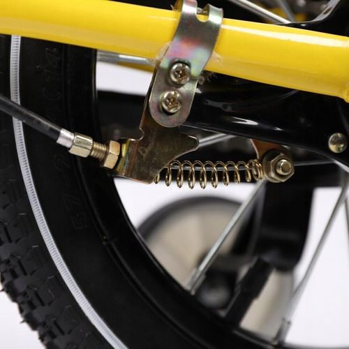 14-calowy rower dziecięcy w z kółkami stabilizującymi żółty. na Arena.pl