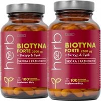 HERB BIOTYNA FORTE + SKRZYP + CYNK 100vcaps ZDROWE WŁOSY SKÓRA PAZNOKCIE