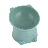 Podwyższona Miska dla Kota 15 Stopni Kształt Kota Zielona Ergonomiczna