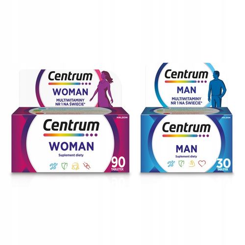 Multiwitamina Centrum Woman ONA 90 tab + Centrum MAN ON 30 tab na Arena.pl