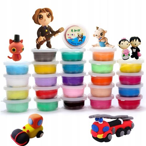 2x Magiczna Plastelina PIANKOLINA MASA POLIMEROWA 24SZT +WALIZKA +AKCESORIA na Arena.pl