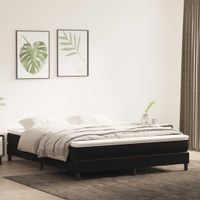 Łóżko Box Spring bez materaca Czarne 180x220 cm Aksamit