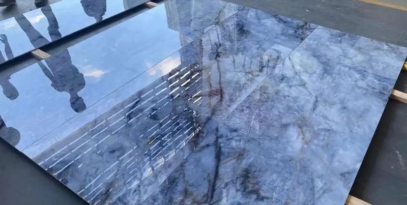 Gres polerowany 120x60 MARMUR BLUE WYSOKI POŁYSK zdjęcie 1